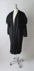 Vintage 50's Don Loper Big Shawl Collar Wool Coat M / L - Bombshell Bettys Vintage