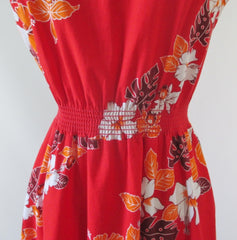 Vintage 80's Tie Top Hawaiian Sundress Dress M - Bombshell Bettys Vintage