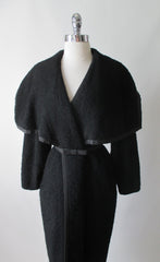 Vintage 50's Don Loper Big Shawl Collar Wool Coat M / L - Bombshell Bettys Vintage