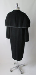 Vintage 50's Don Loper Big Shawl Collar Wool Coat M / L - Bombshell Bettys Vintage