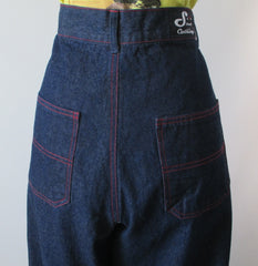 Vintage 30's / 40's Style Side Button High Waist Retro Jeans  Trousers XL 1X 34 - Bombshell Bettys Vintage