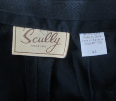 Men's Scully Black Pearl Snap Western Pants Trousers 44 - Bombshell Bettys Vintage