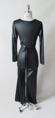 Vintage 70's Fredericks of Hollywood Liquid Satin Studded Jumpsuit Catsuit - Bombshell Bettys Vintage