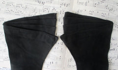 Vintage 40's Black Suede French Gauntlet Gloves - Bombshell Bettys Vintage