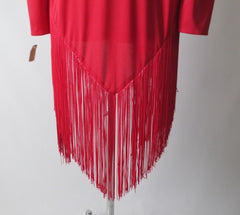 Vintage 80's Long Evening Fringe Jacket Costume S / M - Bombshell Bettys Vintage