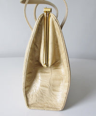 Vintage 60's Elbief Alligator Bag / Handbag - Bombshell Bettys Vintage