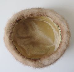 Vintage 50's Honey Blonde Mink Chapeaux Pillbox Hat - Bombshell Bettys Vintage