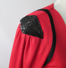 Vintage 80's Long Evening Fringe Jacket Costume S / M - Bombshell Bettys Vintage