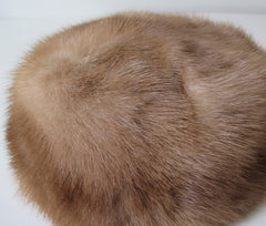 Vintage 50's Honey Blonde Mink Chapeaux Pillbox Hat - Bombshell Bettys Vintage