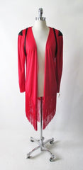 Vintage 80's Long Evening Fringe Jacket Costume S / M - Bombshell Bettys Vintage