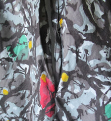 Vintage 50's Abstract Yellow Aqua Red Full Circle Skirt S - Bombshell Bettys Vintage