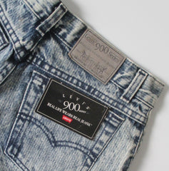 Vintage 80's / 90's 900 S Acid Wash Levis Jeans New / Tags 11 - Bombshell Bettys Vintage
