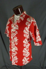 Vintage RJC Red Classic Hibiscus Print Hawaiian Shirt 47 - Bombshell Bettys Vintage