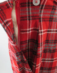 • Vintage 50's Plaid Wool Cigarette Pants Matching Belt 8 M - Bombshell Bettys Vintage