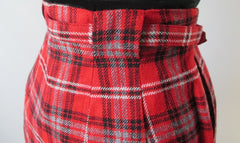 • Vintage 50's Plaid Wool Cigarette Pants Matching Belt 8 M - Bombshell Bettys Vintage