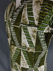 Vintage 60s Andrade Atomic Print Hawaiian Shirt Large - Bombshell Bettys Vintage