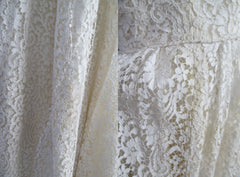 • Vintage 40's White Lace Full Skirt Halter Dress S - Bombshell Bettys Vintage