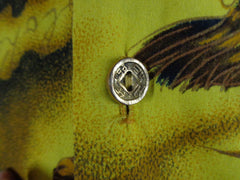 Vintage Prince Kuhio Yellow Hibiscus Hula Girl Tiki Hawaiian Shirt - Medium - Bombshell Bettys Vintage