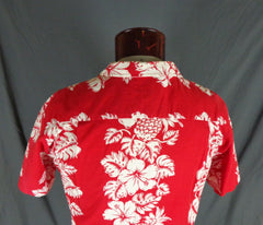Vintage RJC Red Classic Hibiscus Print Hawaiian Shirt 47 - Bombshell Bettys Vintage