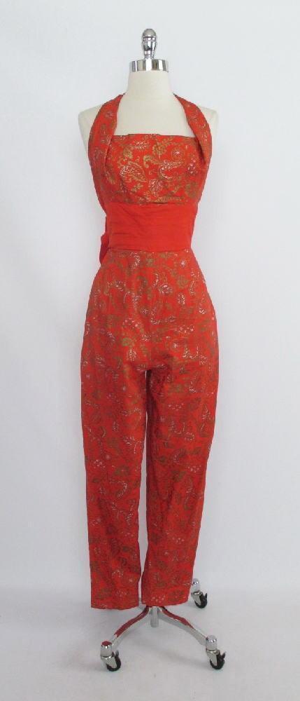 Vintage 50's 60's RARE Vintage Alfred Shaheen Jumpsuit M - Bombshell Bettys Vintage