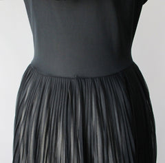 Vintage 50's Sheer Black Ruffled Nighty Nightgown M - Bombshell Bettys Vintage