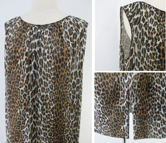 Vintage 60s Leopard Print Nightgown L