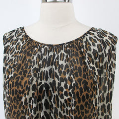 Vintage 60s Leopard Print Nightgown L