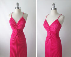 • Vintage Fredericks Of Hollywood Travilla Inspired Marilyn Style Evening Dress Gown M - Bombshell Bettys Vintage