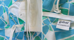 Vintage 80's Geometric Mini Dress Beach Cover Up L - Bombshell Bettys Vintage