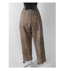 Vintage 50's Bombshell Leopard Print Fredericks Of Hollywood Cigarette Pants L - Bombshell Bettys Vintage