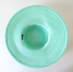 Mint Julep Wide Brim Green Straw Derby Hat - Bombshell Bettys Vintage