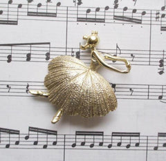 Vintage Ballerina Gold Brooch Pin - Bombshell Bettys Vintage
