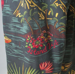 Vintage Kahala Hawaiian Drawstring Casual Capri Pants L - Bombshell Bettys Vintage