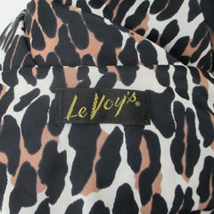 Vintage 60s Evening Leopard Lounging Duster / Robe