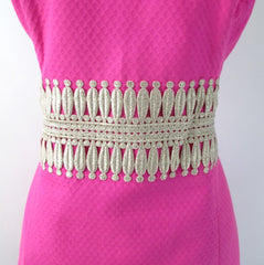 Lilly Pulitzer Magenta & Gold Ashlyn Shift Dress 12 L • NWT