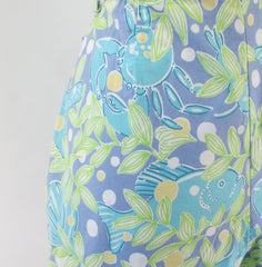 Sweet Blue Crabby Lilly Pulitzer Bermuda Shorts 14 L