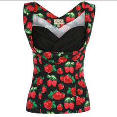 Lindy Bop 50's Look Dorelia Red Berry Top Plus 22 4XL - Bombshell Bettys Vintage
