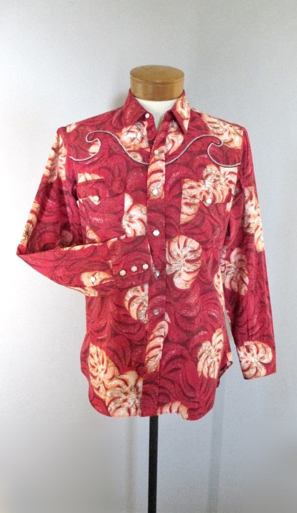 Vintage 50's 60's Thunderbird Paniolo Cowboy Western Shirt L - Bombshell Bettys Vintage