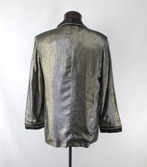 Men's Gold Lame Special Occasion Jacket M 46
