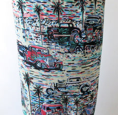 Vintage 90's Reyn Spooner Eddy Y Hot Rod Hawaiian Sarong Skirt M / L - Bombshell Bettys Vintage