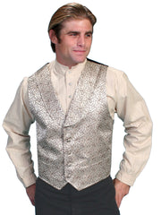 Mens Scully Champagne Scroll Old West Steampunk Vest 2XL