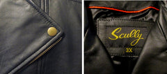 Scully Black Leather Conceal Carry Motorcycle Jacket 3XL - Bombshell Bettys Vintage