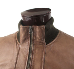 Men's Scully Washed Leather Bomber Jacket L