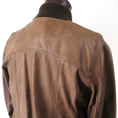 Men's Scully Washed Leather Bomber Jacket L