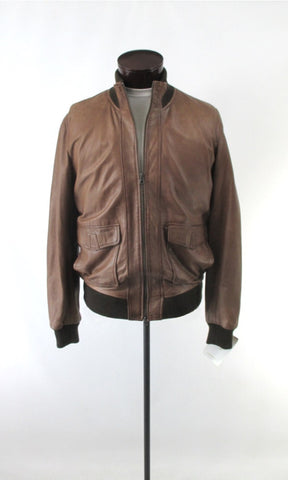 Men's Scully Washed Leather Bomber Jacket L