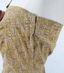 Vintage 50s Julius Garfinckel & Co Atomic Sheath Party Dress S