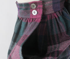 Vintage 70s Evan-Picone Plaid Wool Tea Length Day Skirt S
