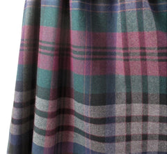 Vintage 70s Evan-Picone Plaid Wool Tea Length Day Skirt S