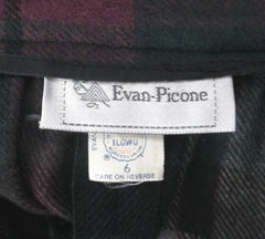 Vintage 70s Evan-Picone Plaid Wool Tea Length Day Skirt S