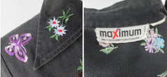 Vintage 70s Ombre Embroidered Western Shirt / Light Jacket S